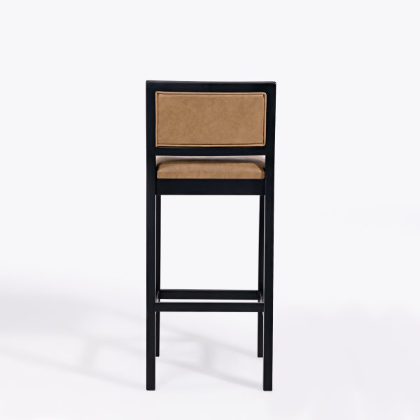 05 banqueta dublin madeira macica preta couro sintetico kaki