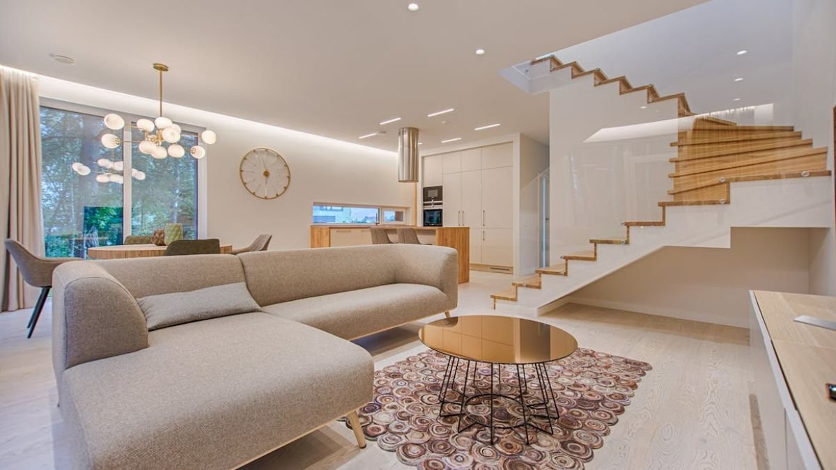 sala de estar de casa moderna