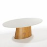 01 mesa de jantar oval vegas com tampo de vidro off white