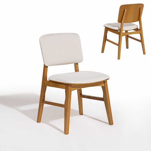 02 cadeira lyon de madeira macica pinhao com encosto e assento linho off white