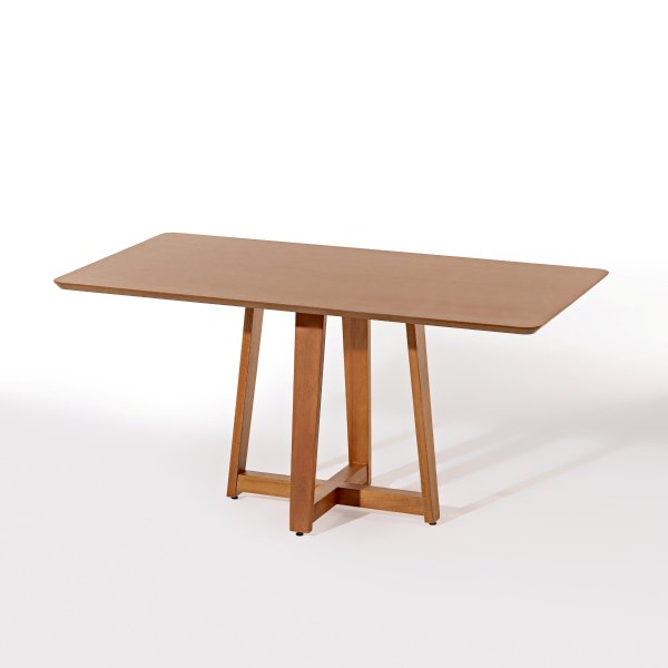 01 mesa de jantar retangular berlim tampo laminado tauari