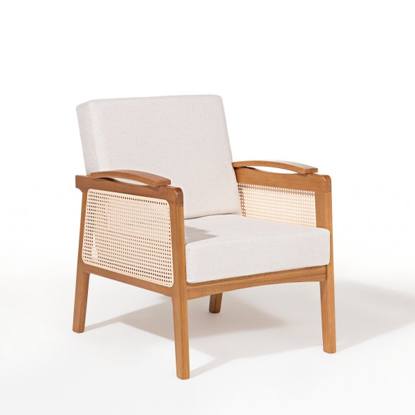 01 poltrona valencia madeira macica pinhao linho off white