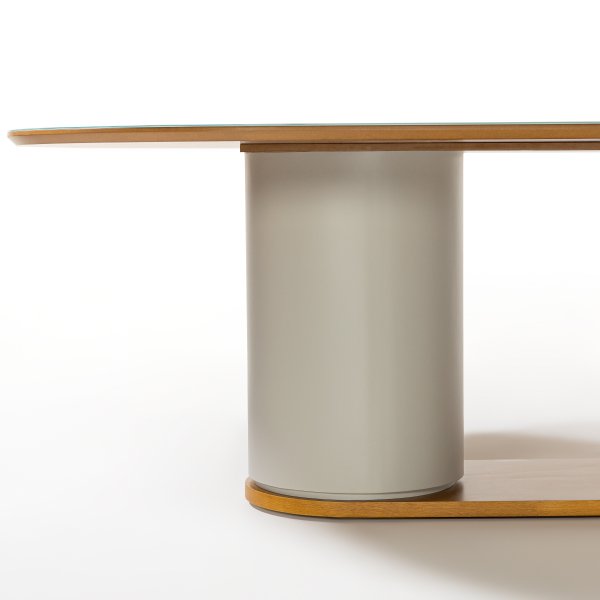 03 mesa de janta oblonga nice com tampo vidro off white 1 80x1 00 6 lugares