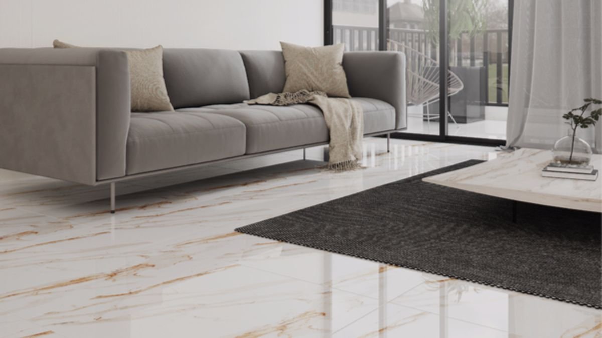 sala feita com porcelanato