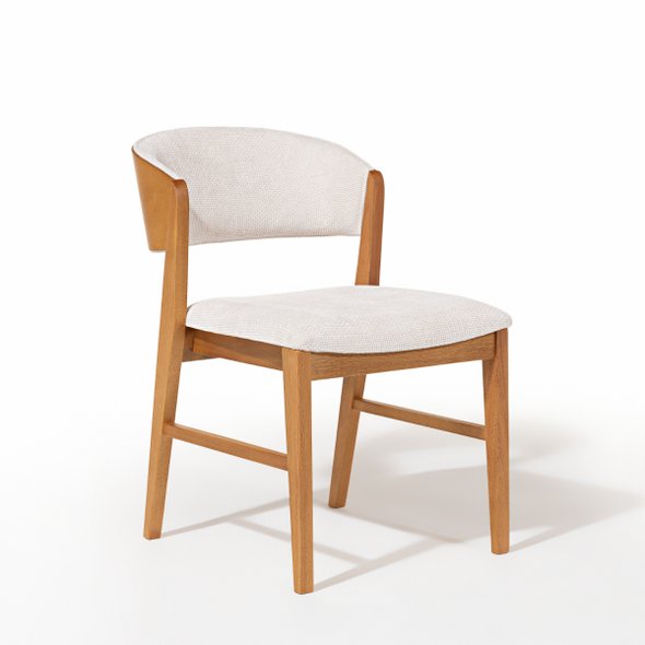 01 cadeira toronto madeira macica encosto e assento estofado linho marfim